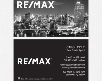 printed REMAX real estate business cards - thick, color both sides - FREE UPS ground shipping