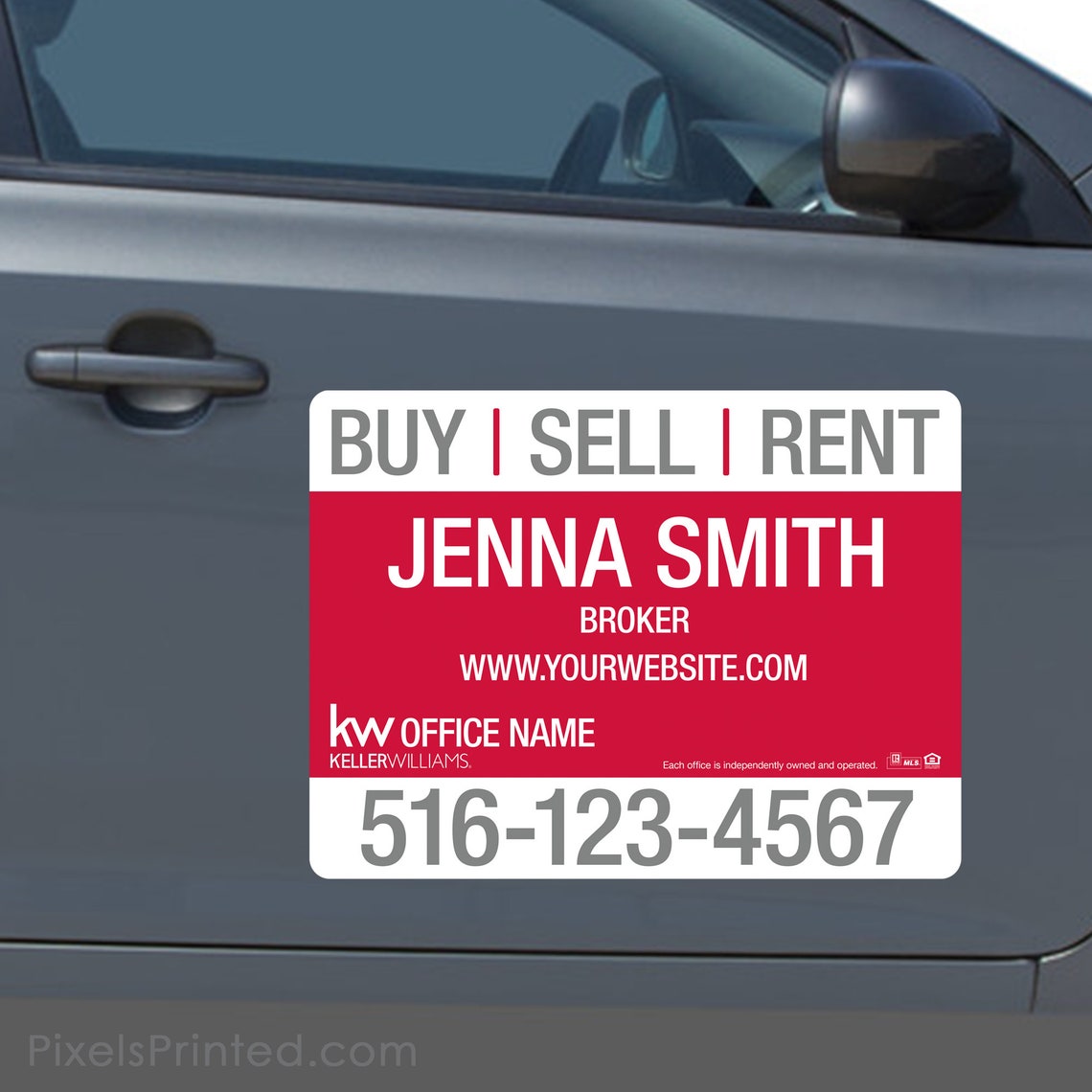 Keller Williams Real Estate Car 18x24 With Rounded Etsy
