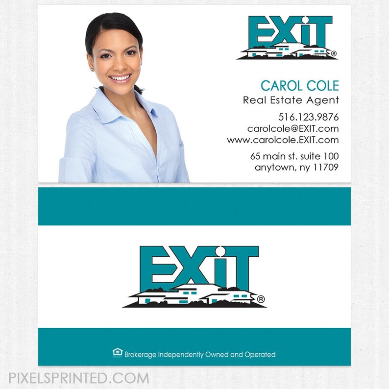 EXIT Real Estate Business Cards Thick Color Both Sides Etsy