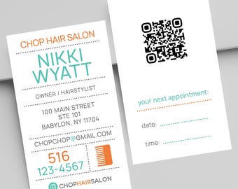 hairstylist or hair salon business cards - color both sides - 2x3.5