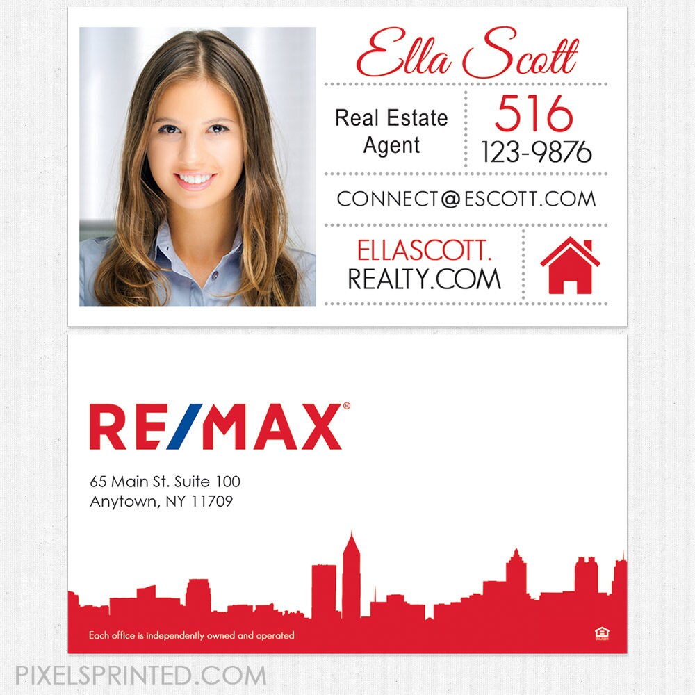 REMAX real estate deluxe business cards thick color both Etsy