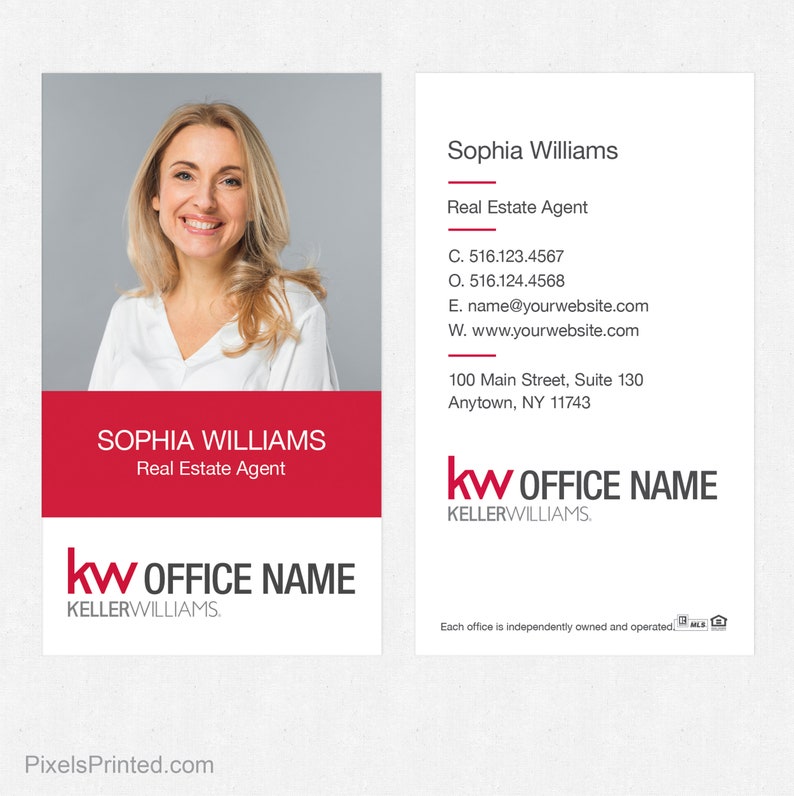Keller Williams Real Estate Business Cards Thick Color Both Etsy