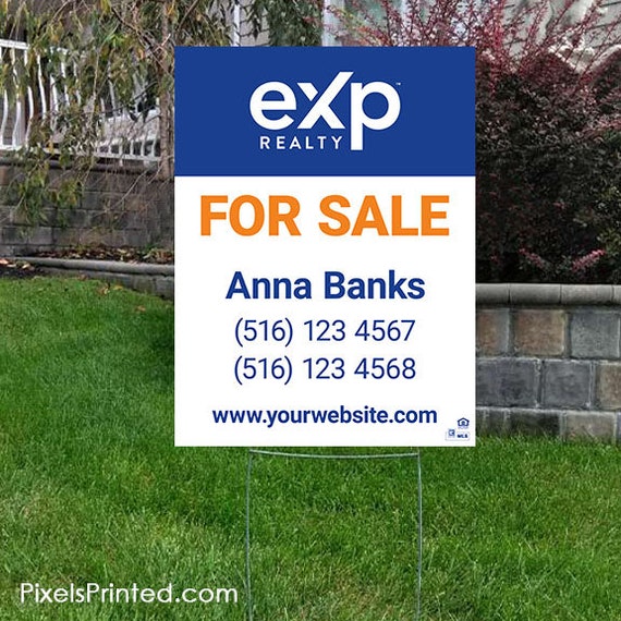 EXP realty yard sign 18 x 24 EXP realty lawn Etsy