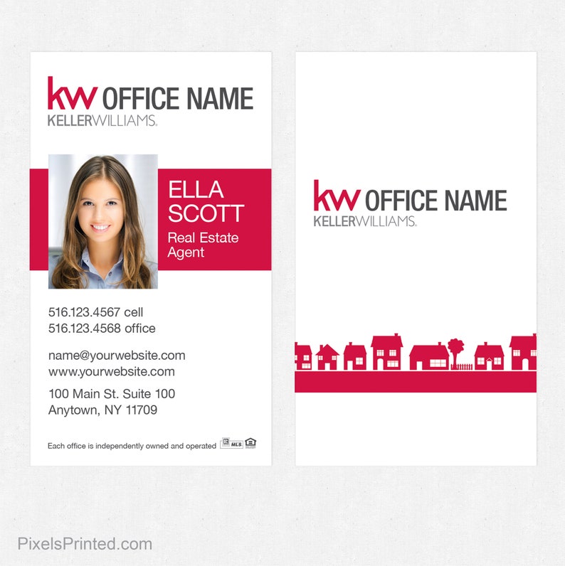 Keller Williams Real Estate Business Cards Thick Color Both Etsy