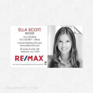 crack and peel ERA real estate deluxe glossy stickers FREE UPS ground shipping high end business card size