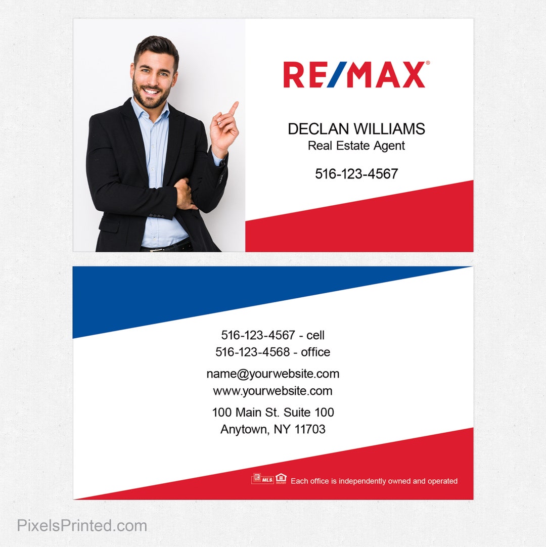 Printed REMAX Real Estate Business Cards Thick, Color Both Sides FREE ...