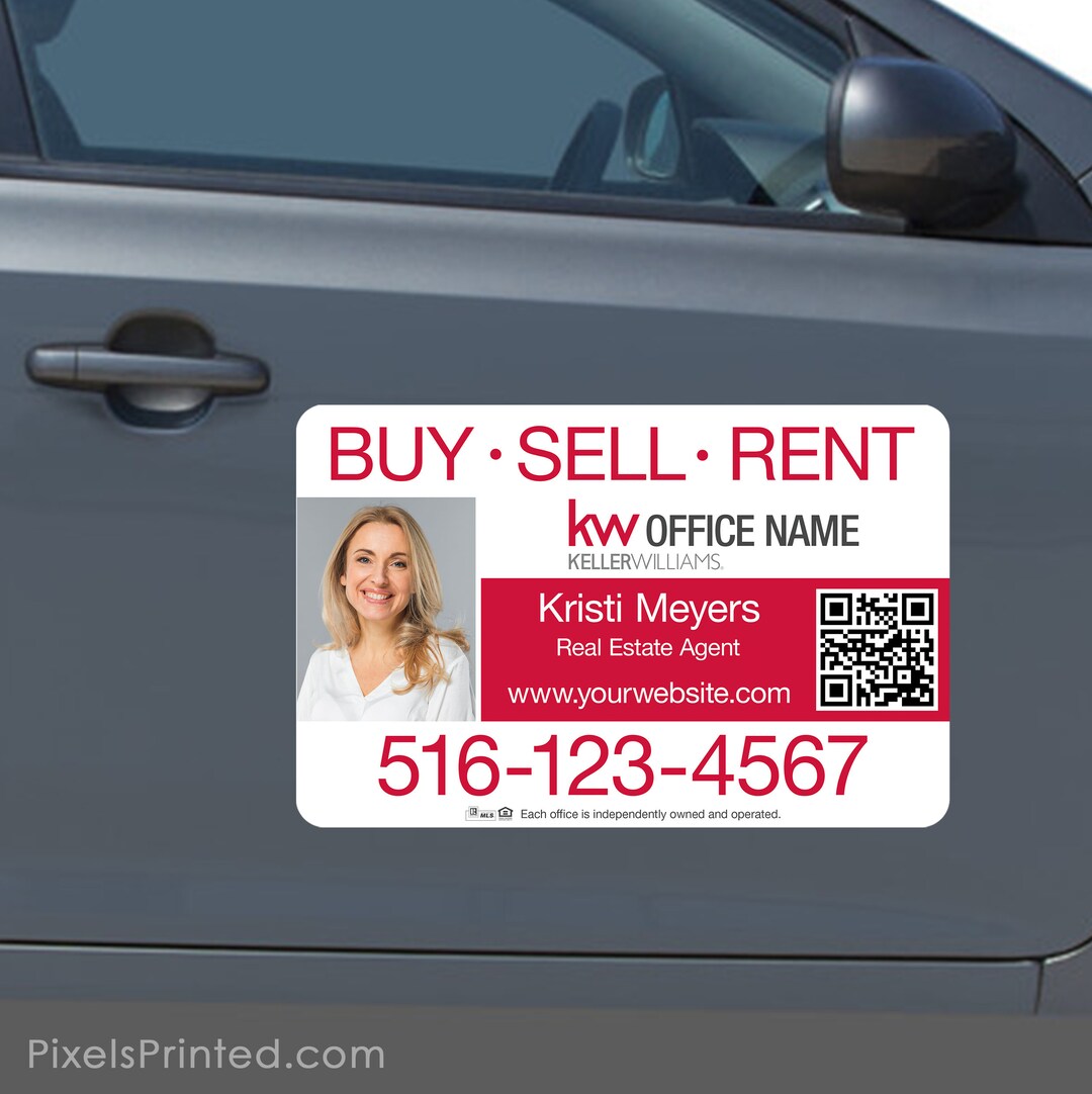 Keller Williams Real Estate Car Magnets: 11x17, Custom Printed Realtor ...