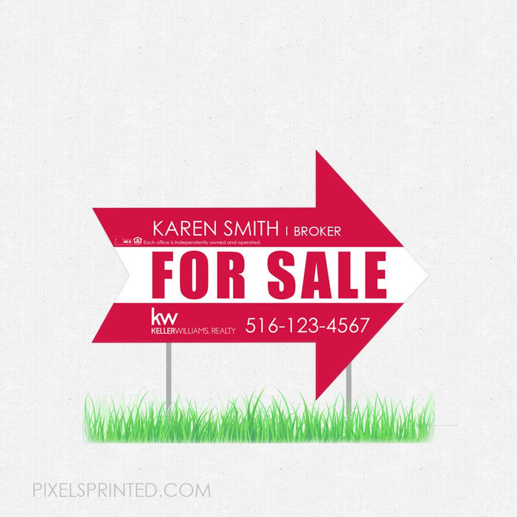 Arrow shaped yard sign 18 x 24 lawn sign full Etsy