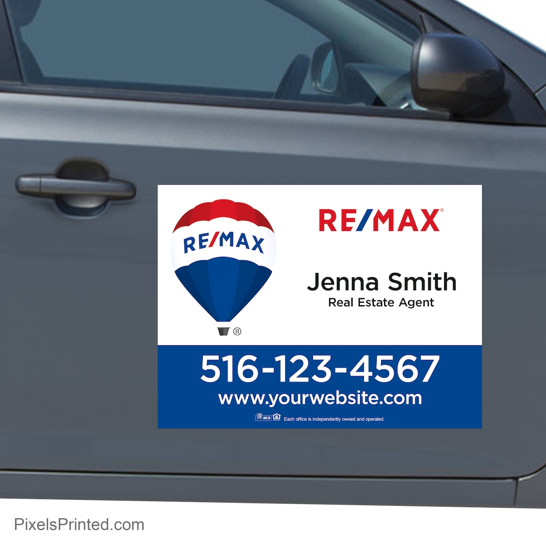 Printed REMAX Real Estate Car Decals, Realtor Car Decals - 18x24 - Etsy