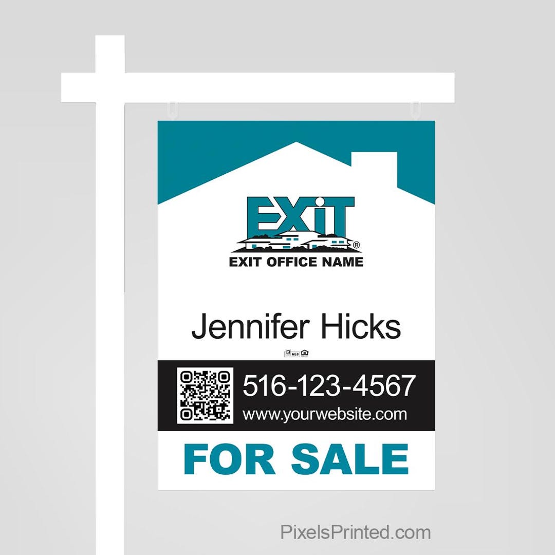 Exit Sign Real Printed EXIT Realty Sign Panel, Real Estate Sign: Double Sided - Etsy