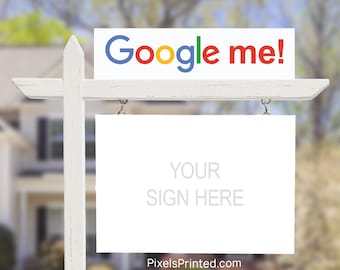 Custom Printed 'Google Me' Real Estate Sign Rider: Two-Sided, 4mm Corrugated Board