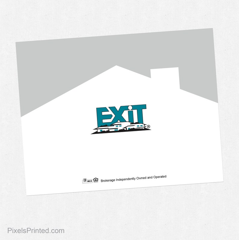 printed EXIT realty flat notecards, realtor notecards, real estate notecards, real estate stationery