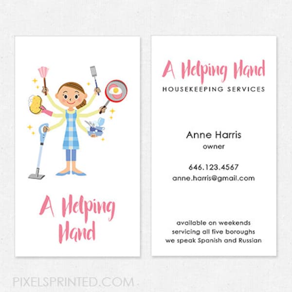 Housekeeper Cards Etsy