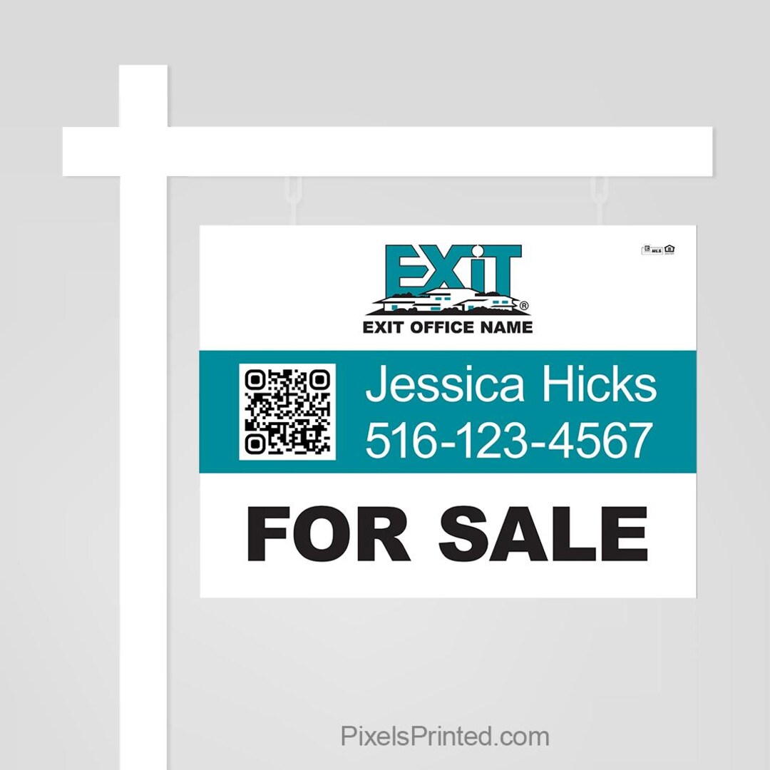 Exit Sign Real Printed EXIT Realty for Sale Sign Panel, EXIT Real Estate Open House ...