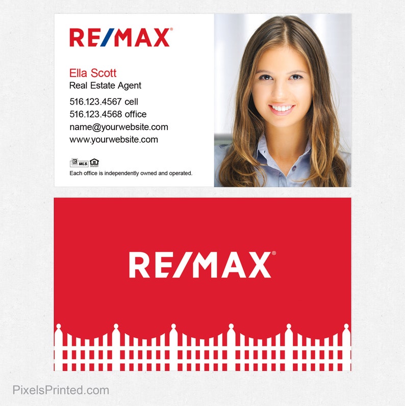 REMAX Real Estate Business Cards Thick Color Both Sides Etsy