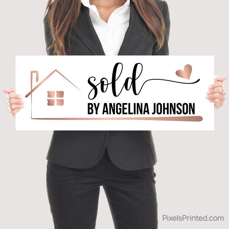 Custom Realtor Sold by Sign: Double-sided 9