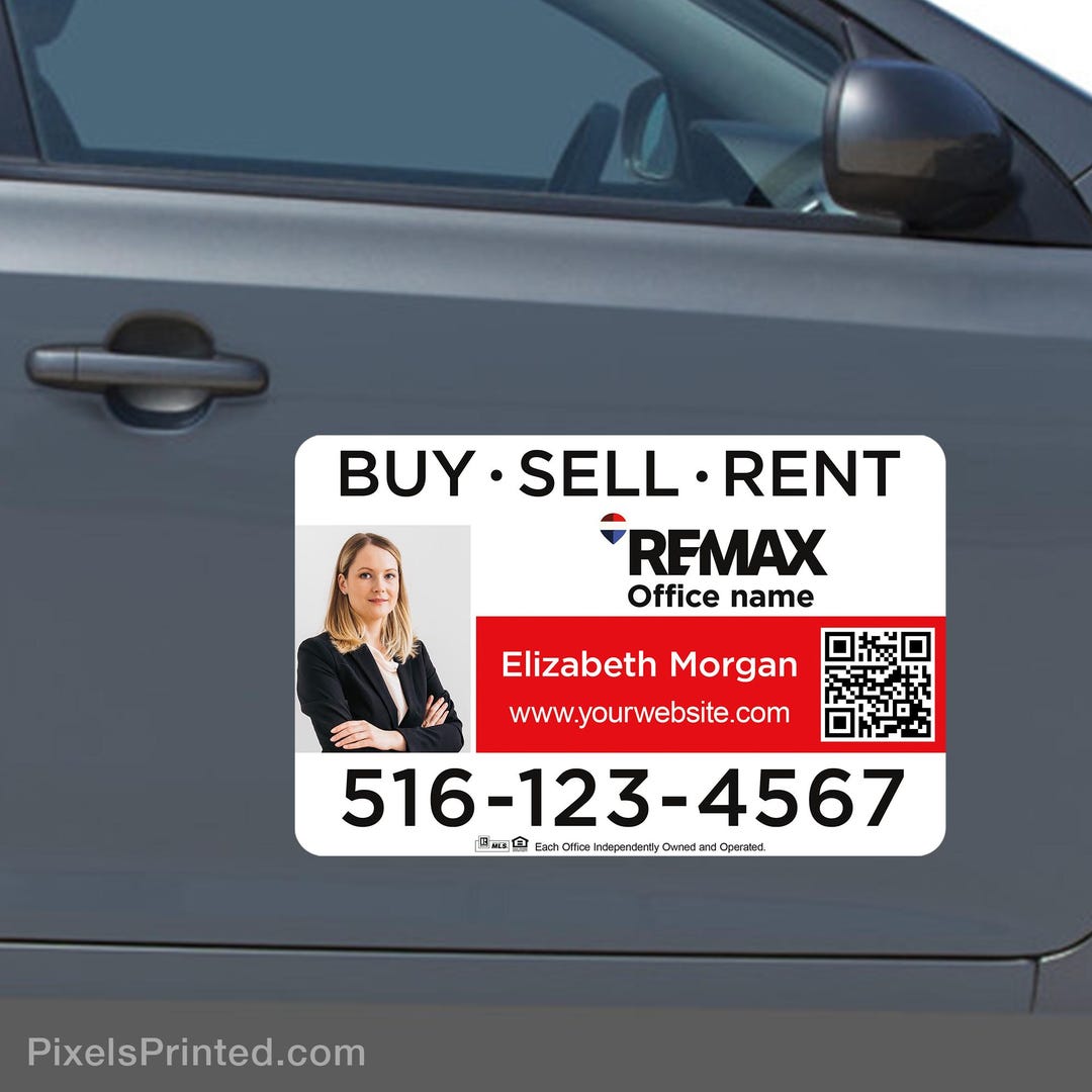 Printed REMAX Real Estate Car Magnets: Realtor Marketing, 11x17 - Etsy