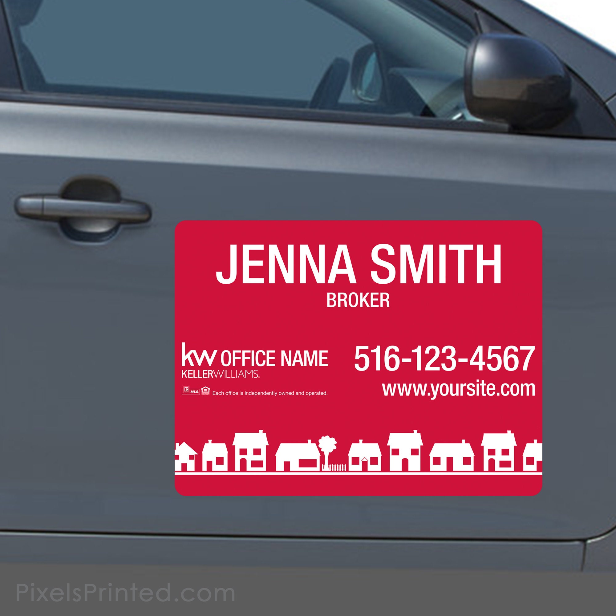 Keller Williams real estate car 18x24 with rounded Etsy