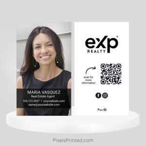 printed EXP realty business cards, EXP realtor business cards, real estate business cards - thick, color both sides