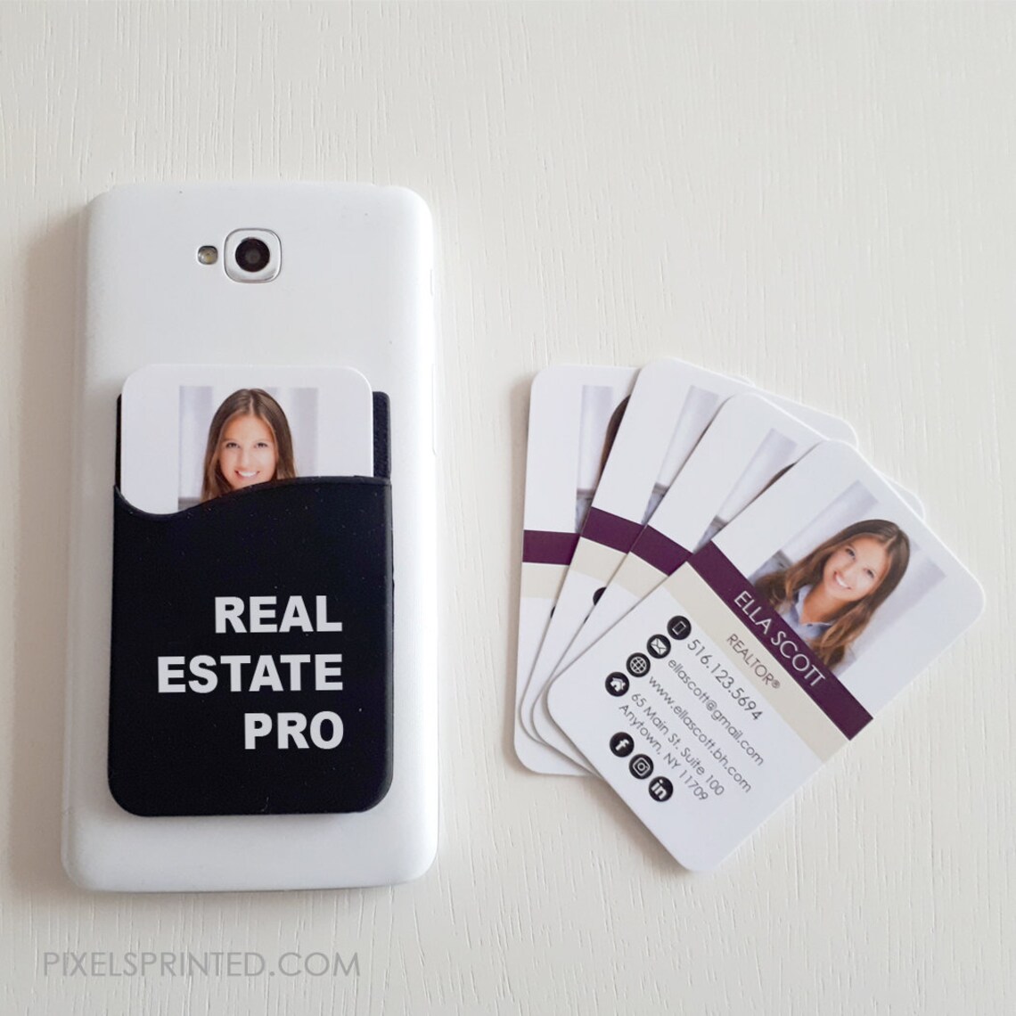 Real Estate Business Card Phone Holder real Estate Etsy