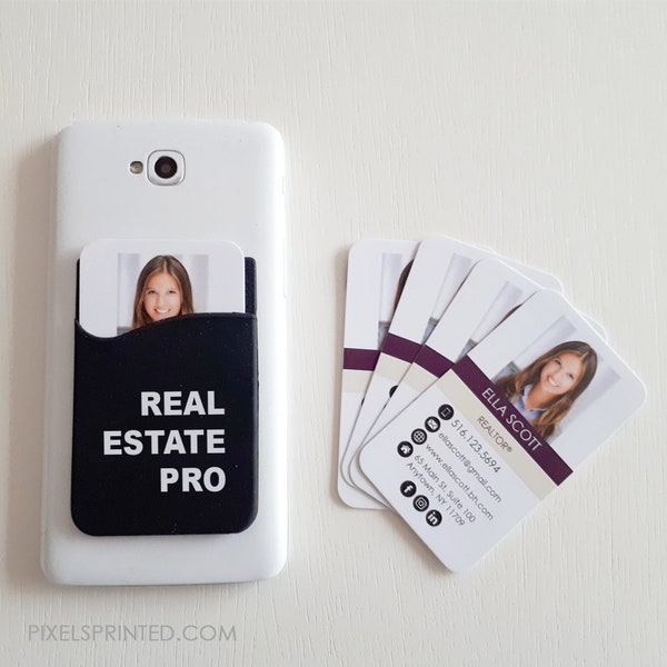 real estate business card phone holder - "Real Estate Pro" - FREE shipping