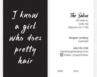 hairstylist or hair salon business cards - color both sides - FREE UPS ground shipping