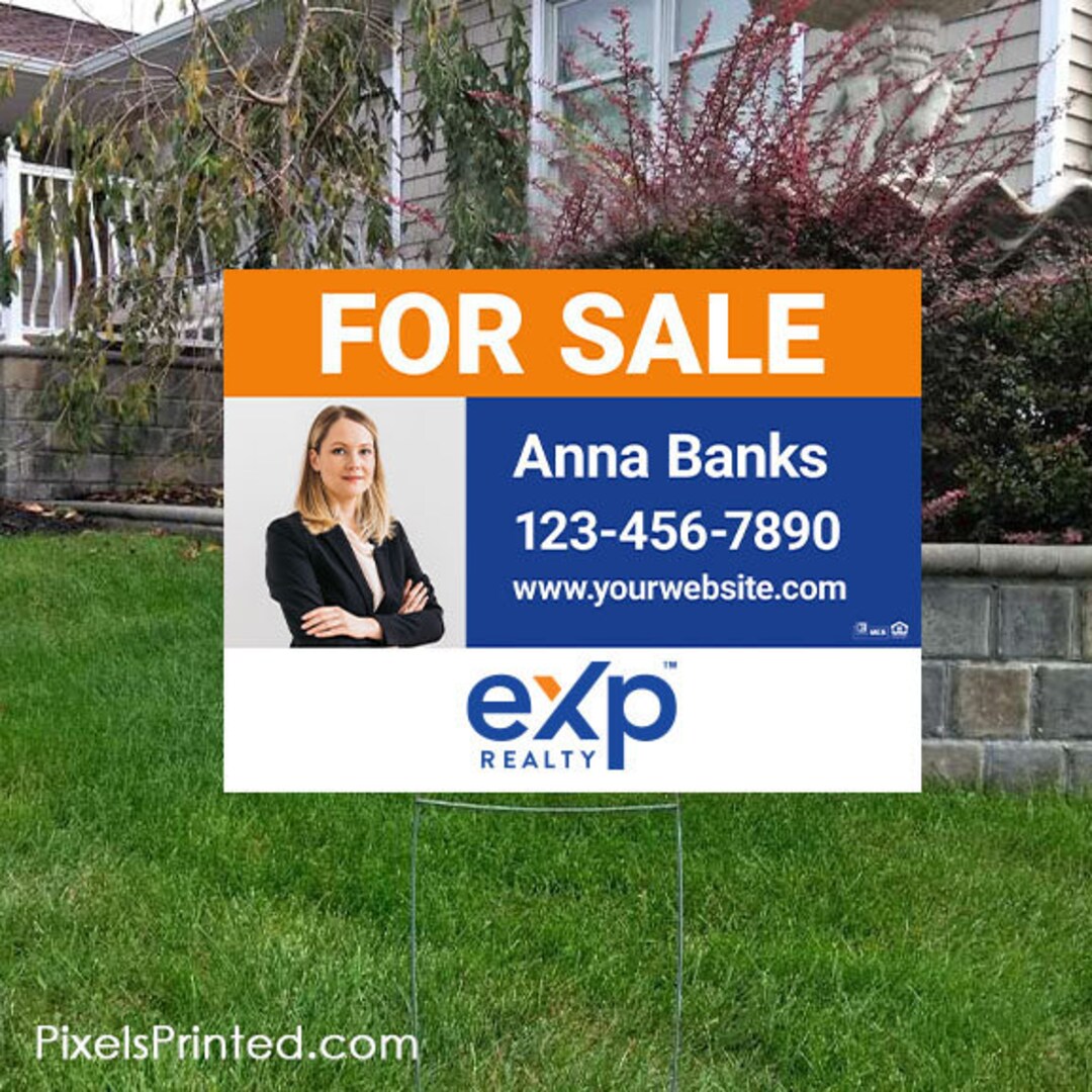 EXP Realty Yard Sign 18 X 24 EXP Realty Lawn Etsy