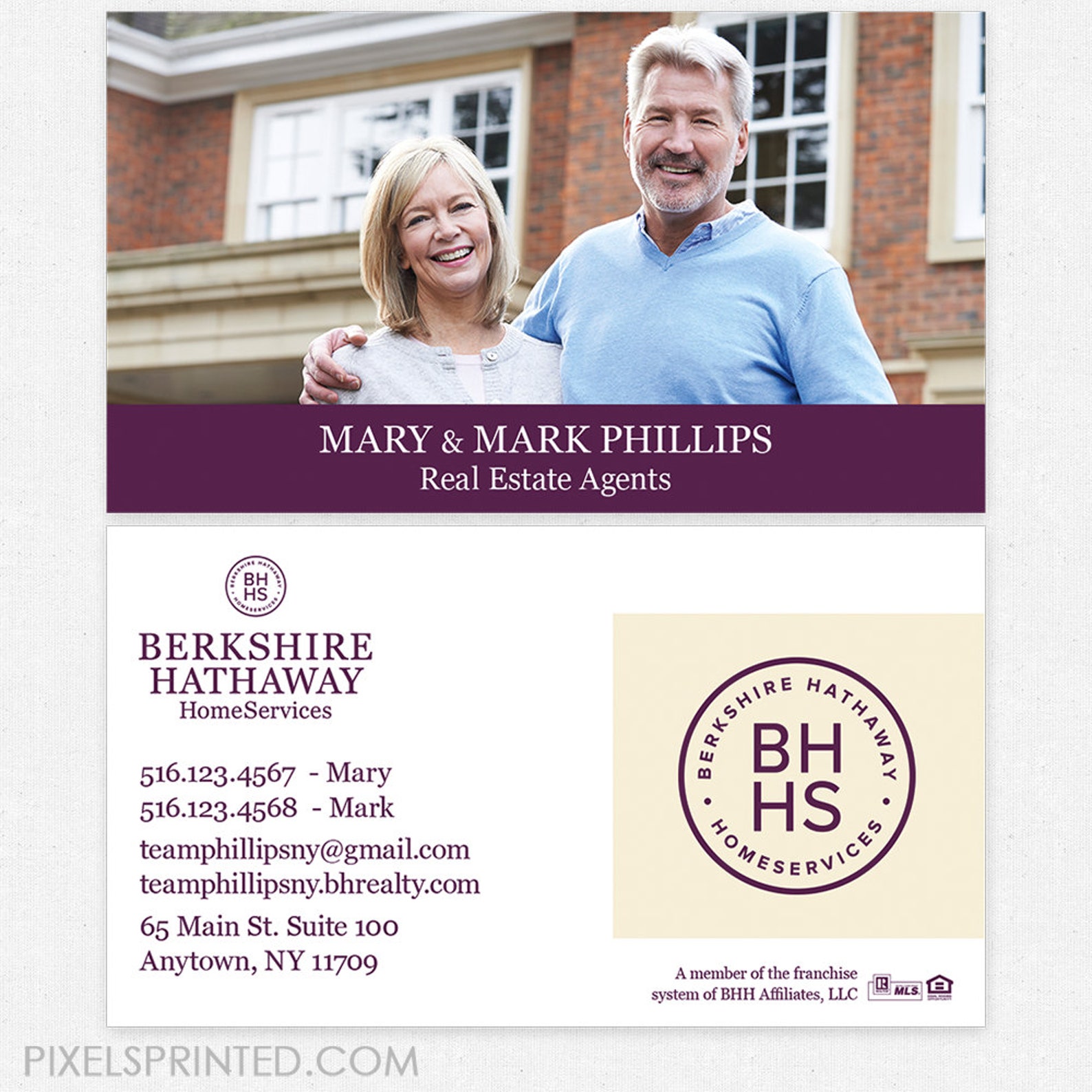 Berkshire Hathaway real estate business cards thick color Etsy