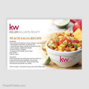 printed Keller Williams recipe postcards - FREE UPS ground shipping