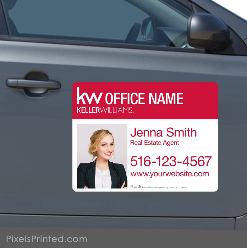 Printed Keller Williams Real Estate Car Magnets: 18x24, Realtor ...