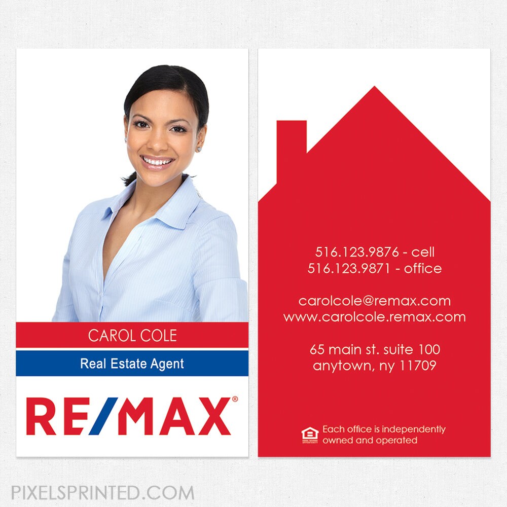 REMAX real estate business cards thick color both sides Etsy