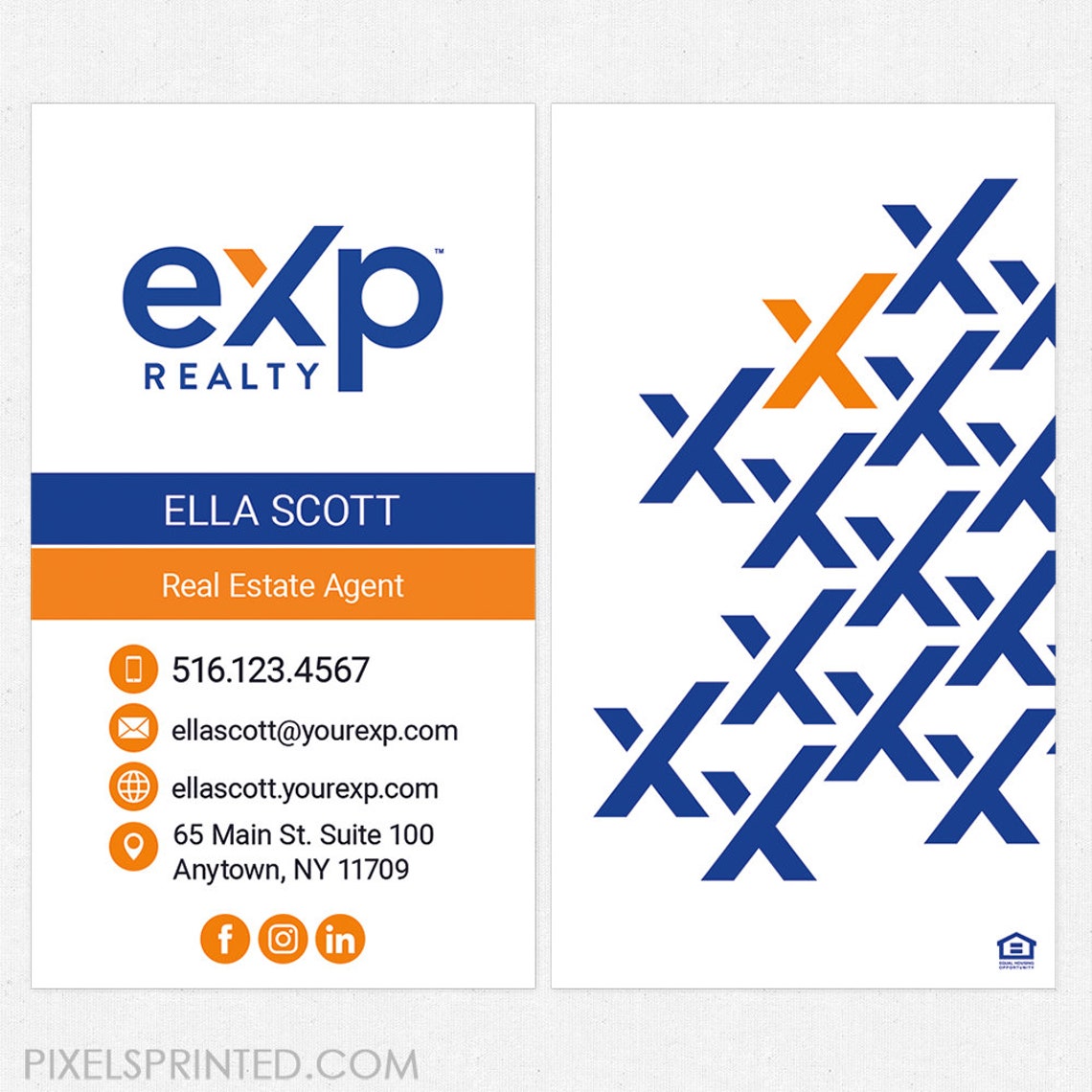 EXP realty business cards thick color both sides FREE UPS Etsy