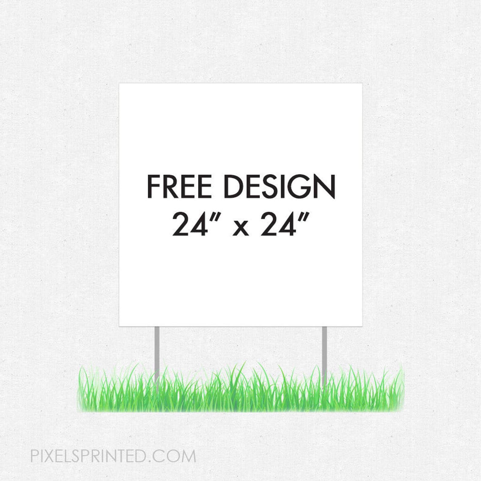 Arrow Shaped Yard Sign 18 X 24 Lawn Sign Full Etsy