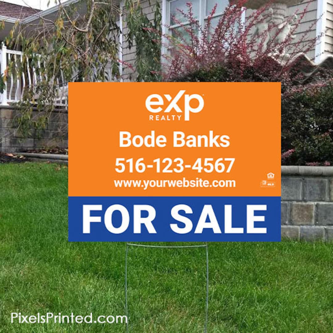 Printed EXP Realty Yard Sign 18 X 24 EXP Realty Etsy