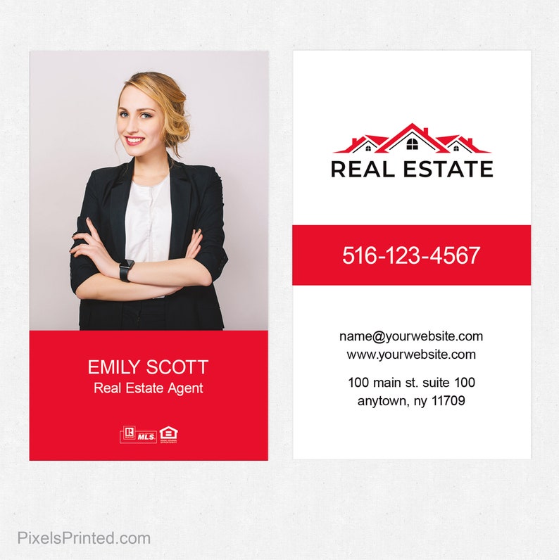 Independent Real Estate Business Cards Thick Color Both Etsy