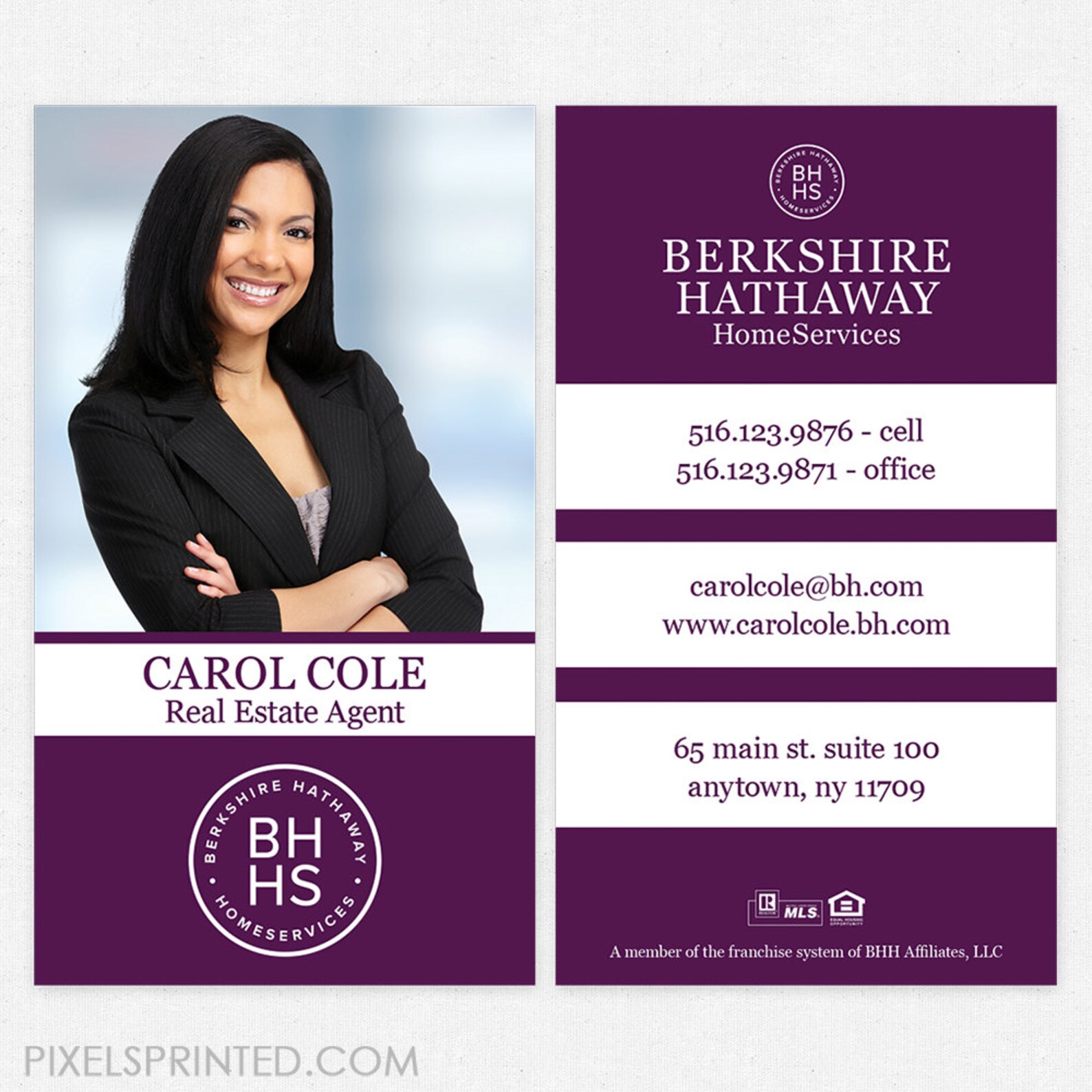 Berkshire Hathaway real estate business cards thick color Etsy