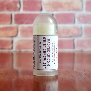 LIMITED EDITION Raspberries and White Chocolate Mini Lip Balm with Shea and Cocoa Butter image 1