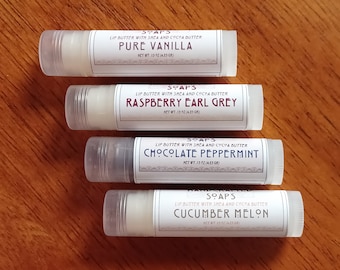 Bestseller Lip Balm Set 2 - Clear Round tubes - 4 flavors