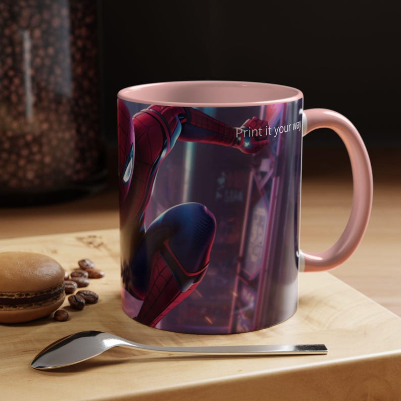 Spider-Man Action Pose Mug | Accent Coffee Mug 11oz 15oz image 4