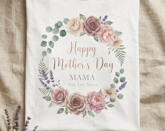 Personalized Mother's Day Tee | Custom Name Mom T-Shirt