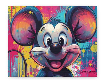 Custom Name Urban Wall Art | Colorful Graffiti Canvas Print