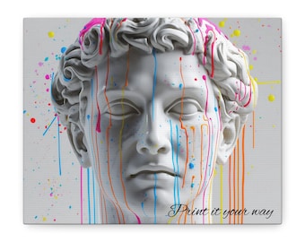 Custom Painted Classical Bust Canvas