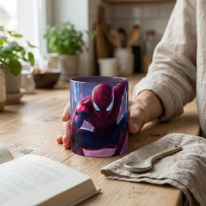 Spider-Man Action Pose Mug | Accent Coffee Mug 11oz 15oz image 1