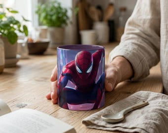Spider-Man Aktion Pose Tasse | Akzent Kaffeetasse 11oz 15oz