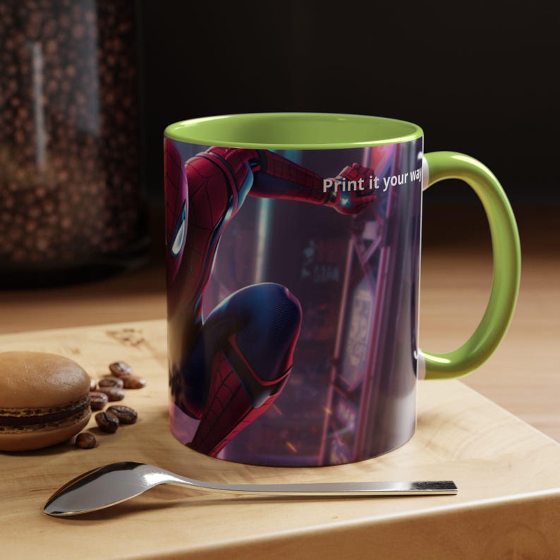 Spider-Man Action Pose Mug | Accent Coffee Mug 11oz 15oz image 9