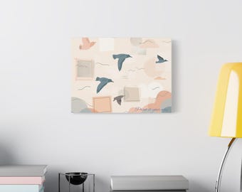 Personalized Soaring Birds Abstract | Pattern Canvas
