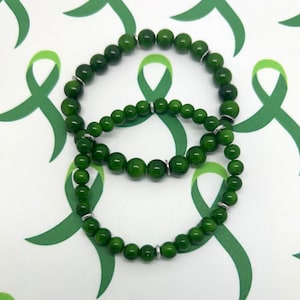 Unisex Liver Awareness Bracelet, Organ Donor Bracelet, Support Beaded Bracelet, Liver Cancer Awareness, Organ Donor Awareness