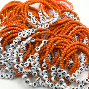 Leukemia & MS Awareness Bracelet, Orange, Personalized, Bulk Support