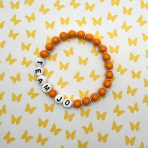 Orange Leukemia Awareness Bracelet, MS Awareness Bracelet, Personalized Bracelet, Show Your Support