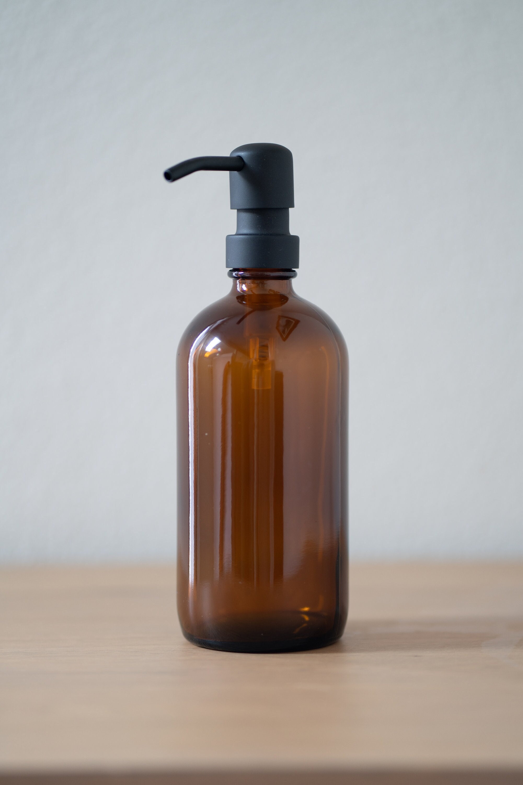 Amber Glass Soap Dispenser| Bottle Soap